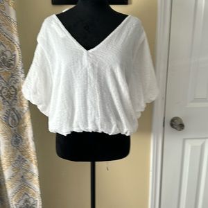 Adorable white low back summer blouse